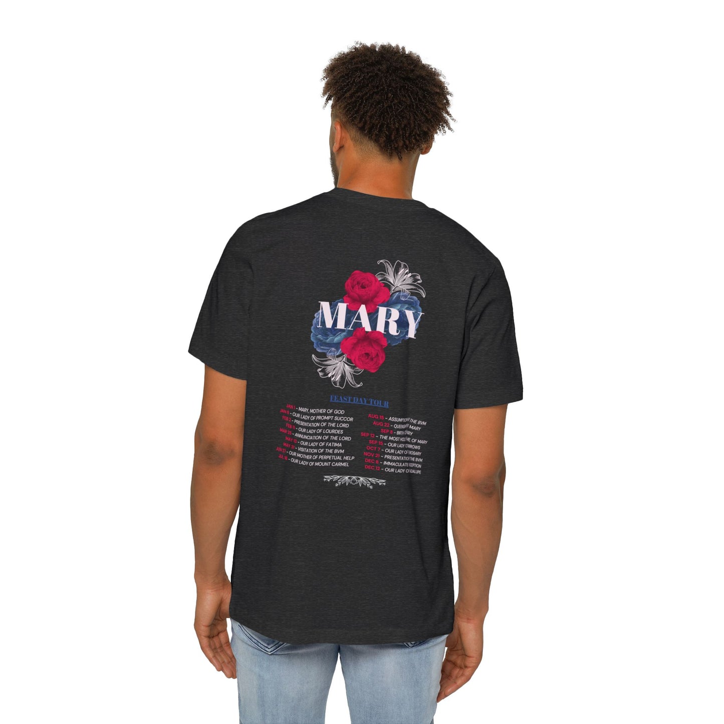 Virgin Mary Tour Dates Jersey T-Shirt, Made in USA