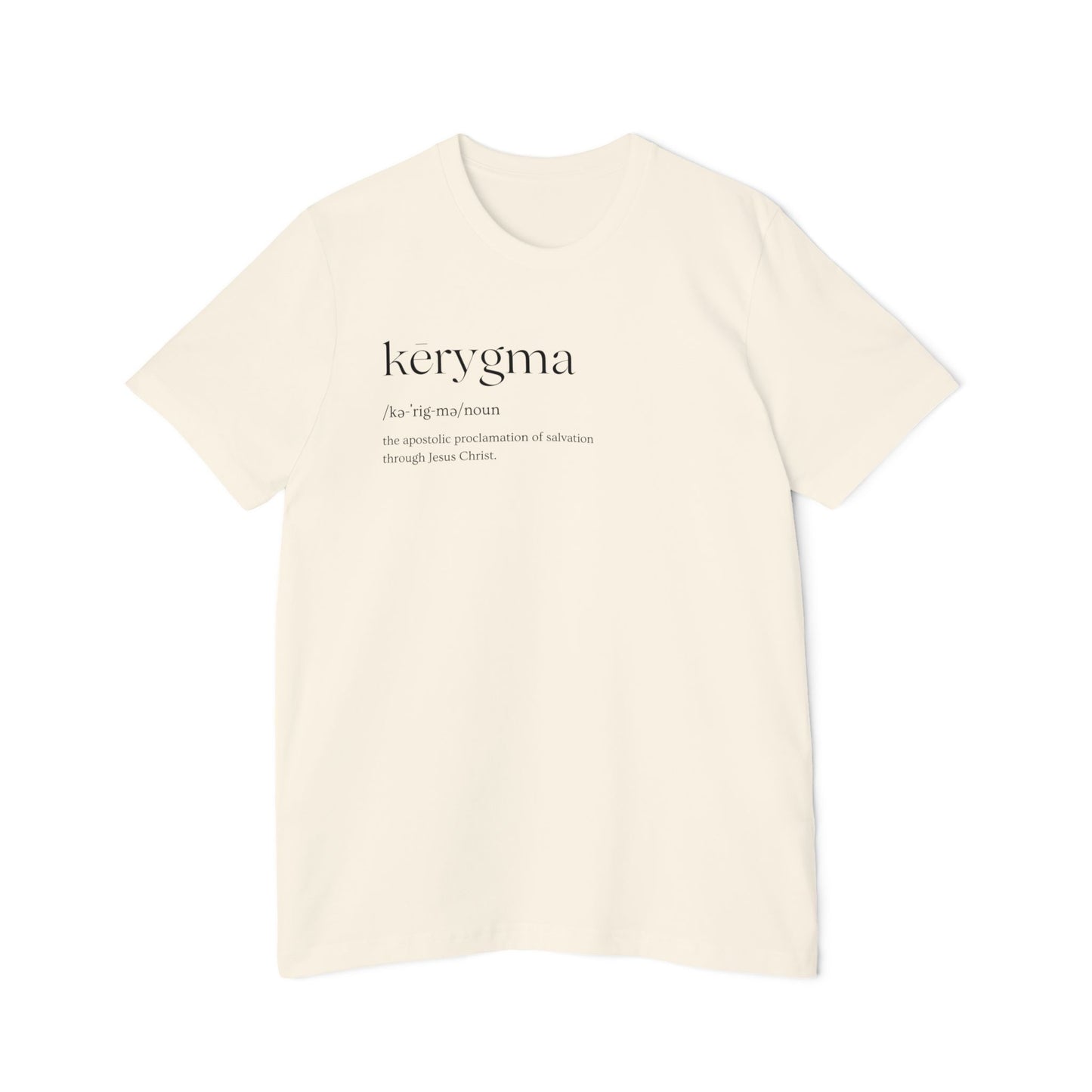 Kērygma Definition Brand Jersey T-Shirt, Made in USA