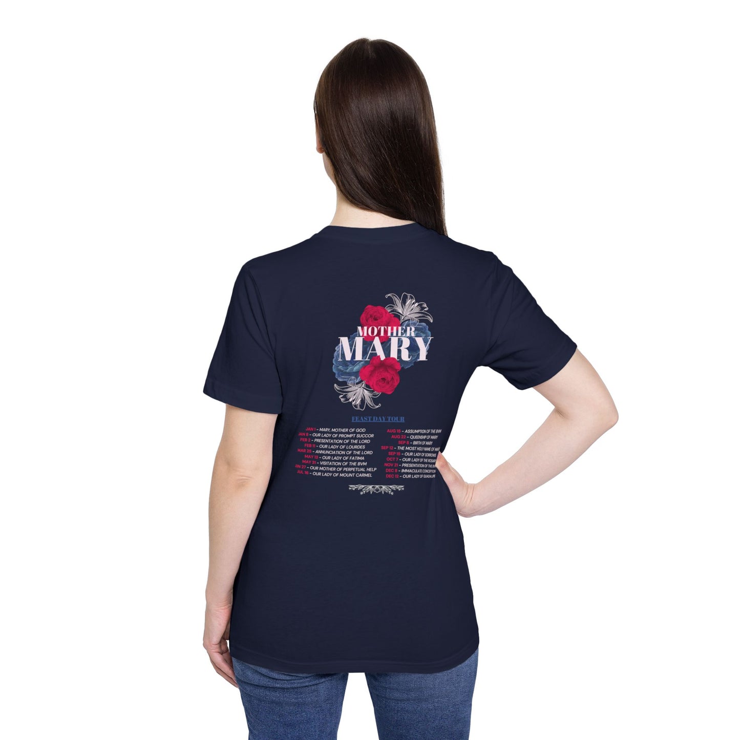 Virgin Mary Tour Dates Jersey T-Shirt, Made in USA
