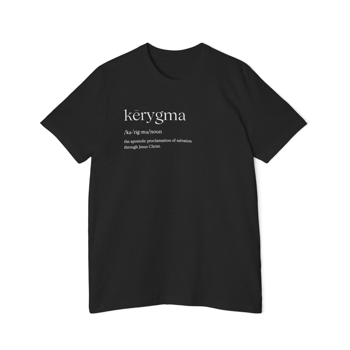 Kērygma Definition Brand Jersey T-Shirt, Made in USA