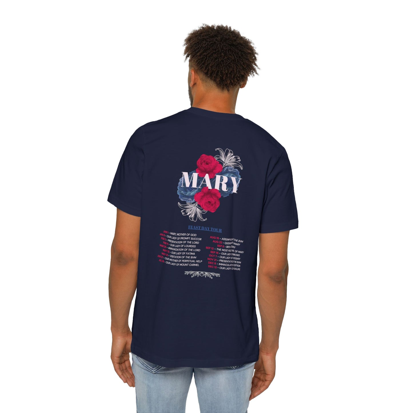 Virgin Mary Tour Dates Jersey T-Shirt, Made in USA