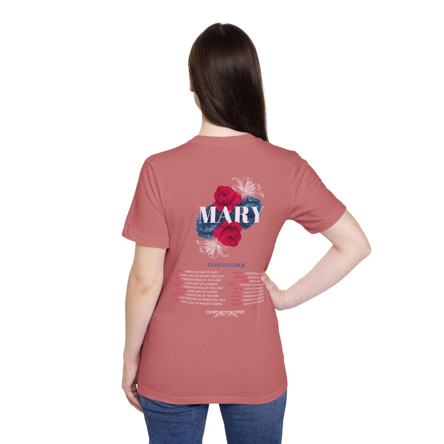 Virgin Mary Tour Dates Jersey T-Shirt, Made in USA