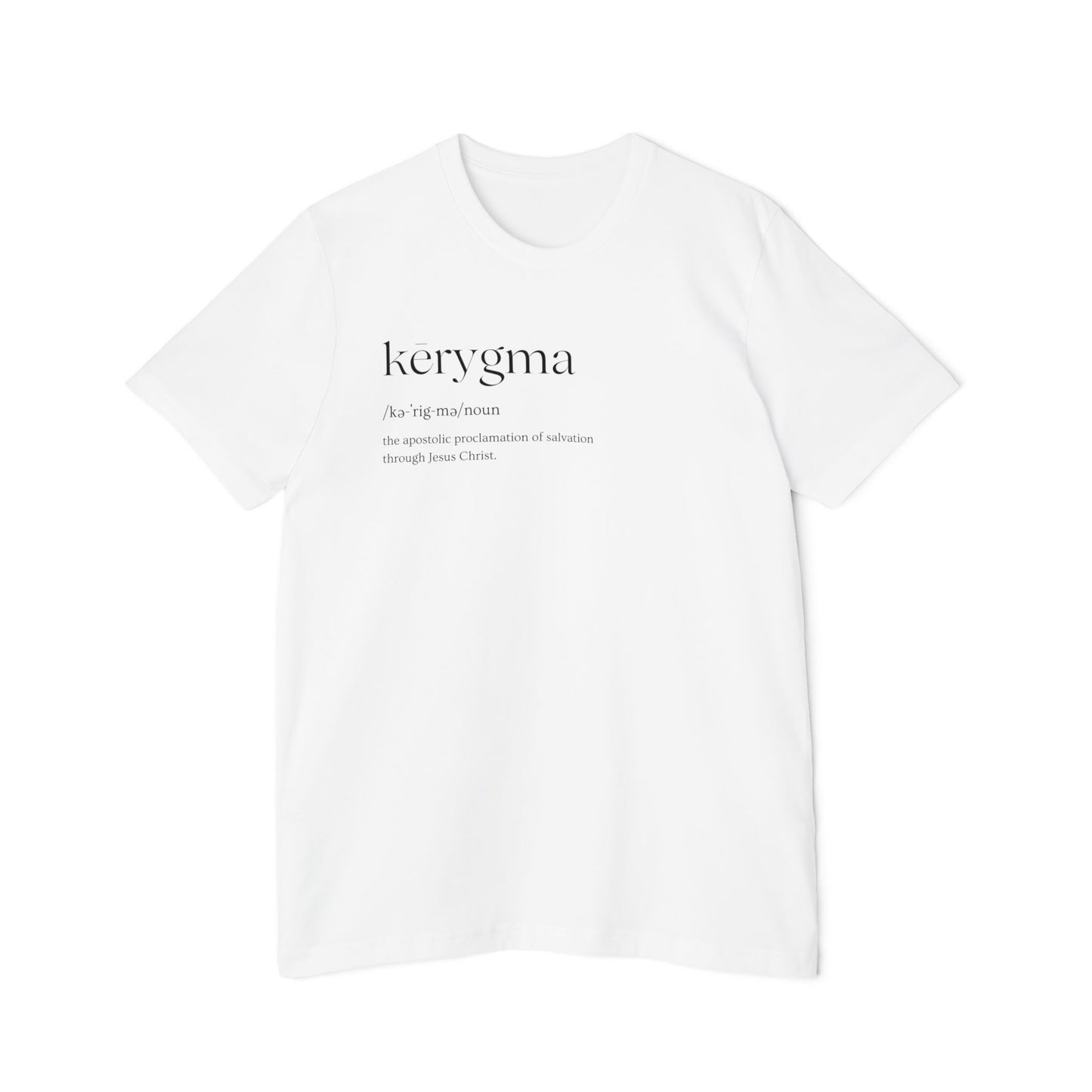 Kērygma Definition Brand Jersey T-Shirt, Made in USA