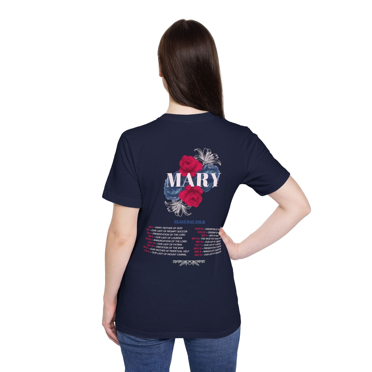 Virgin Mary Tour Dates Jersey T-Shirt, Made in USA