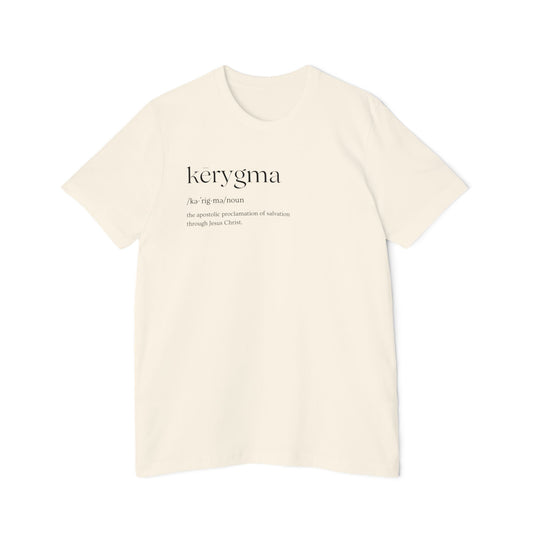 Kērygma Definition Brand Jersey T-Shirt, Made in USA