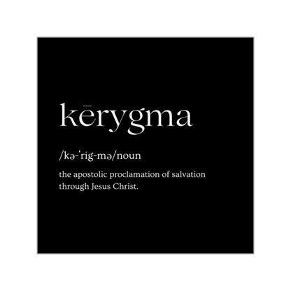 Kērygma Definition in Black, Sticker