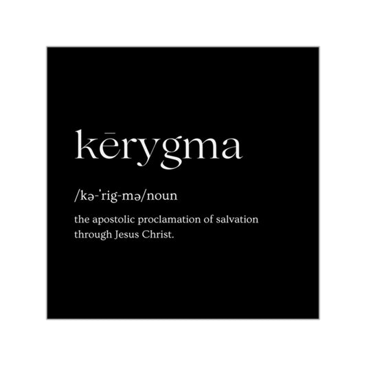 Kērygma Definition in Black, Sticker