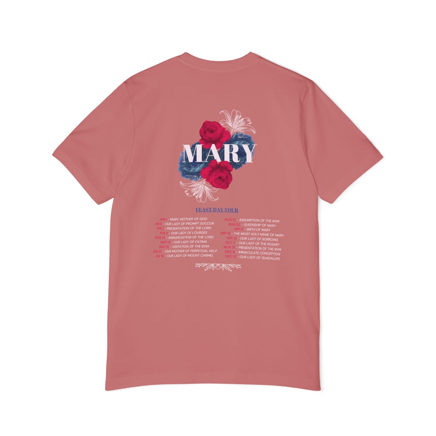 Virgin Mary Tour Dates Jersey T-Shirt, Made in USA