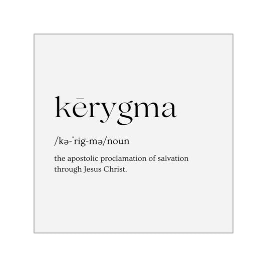 Kērygma Definition in Gray, Sticker