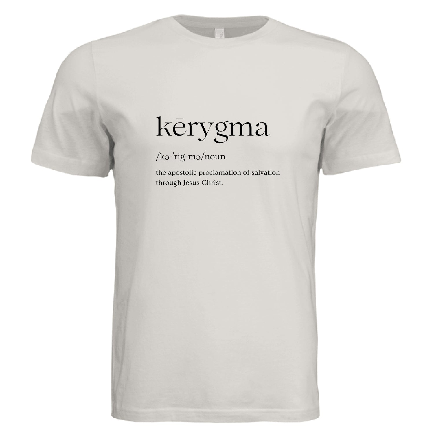 Kērygma Definition Catholic T-Shirt featuring the proclamation of the Good News